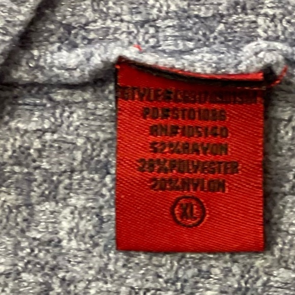 RED Women's X-Large Pullover Sweater Pastel Blue Long Sleeves Style #C631709019M - Picture 5 of 6